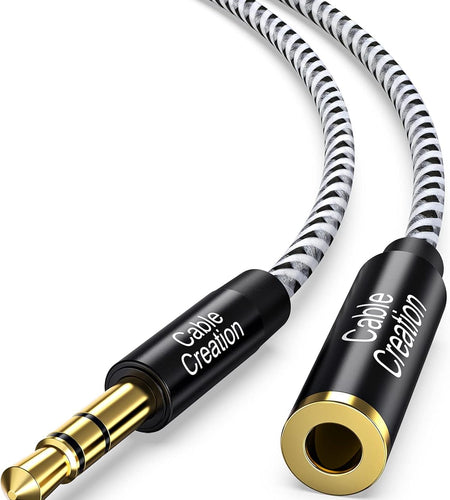 3.5Mm Headphone Extension Cable,  3.5Mm Male to Female Stereo Audio Cable for Phones, Headphones, Speakers, Tablets, Pcs, MP3 Players and More, (10Ft/3M)