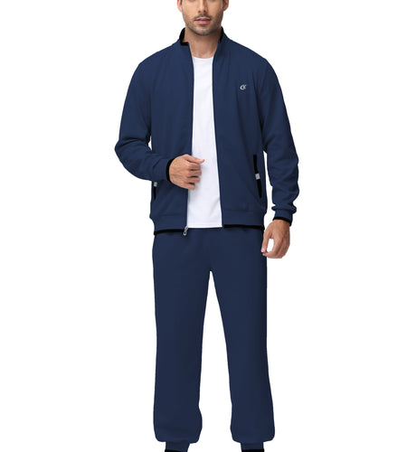 Men'S Tracksuits Sweatsuits for Men Set Track Suits 2 Piece Casual Athletic Jogging Warm up Full Zip Sweat Suits Black XL
