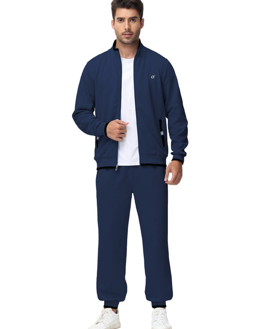 Load image into Gallery viewer, Men'S Tracksuits Sweatsuits for Men Set Track Suits 2 Piece Casual Athletic Jogging Warm up Full Zip Sweat Suits Black XL
