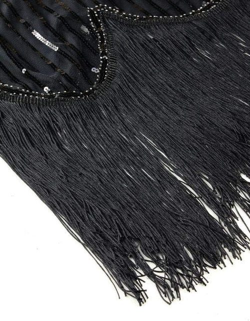 Load image into Gallery viewer, 20S Flapper Gatsby Sequin Beaded Evening Cocktail Dress with Accessories Set
