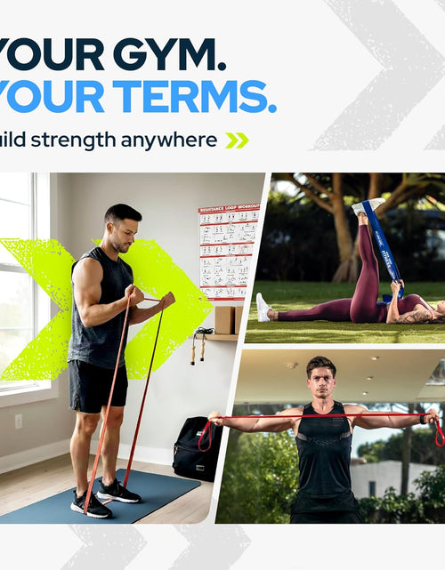 Load image into Gallery viewer, Pull up Assistance Resistance Bands by - Strength Power Flexibility Training at Home or Gym. Ebooks and Workout Chart Included.

