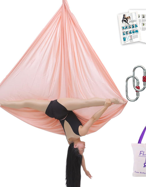 Load image into Gallery viewer, Aerial Yoga Hammock 5.5 Yards Premium Aerial Silk Fabric Yoga Swing for Antigravity Yoga Inversion Include Daisy Chain,Carabiner and Pose Guide
