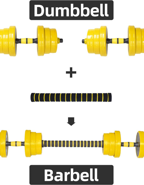 Load image into Gallery viewer, Dumbbell Set, Weights Adjustable Barbell Pair, Home Weights 2-In-1 Set, 22-33-44-55-66-88 Non-Slip, All-Purpose, Gym
