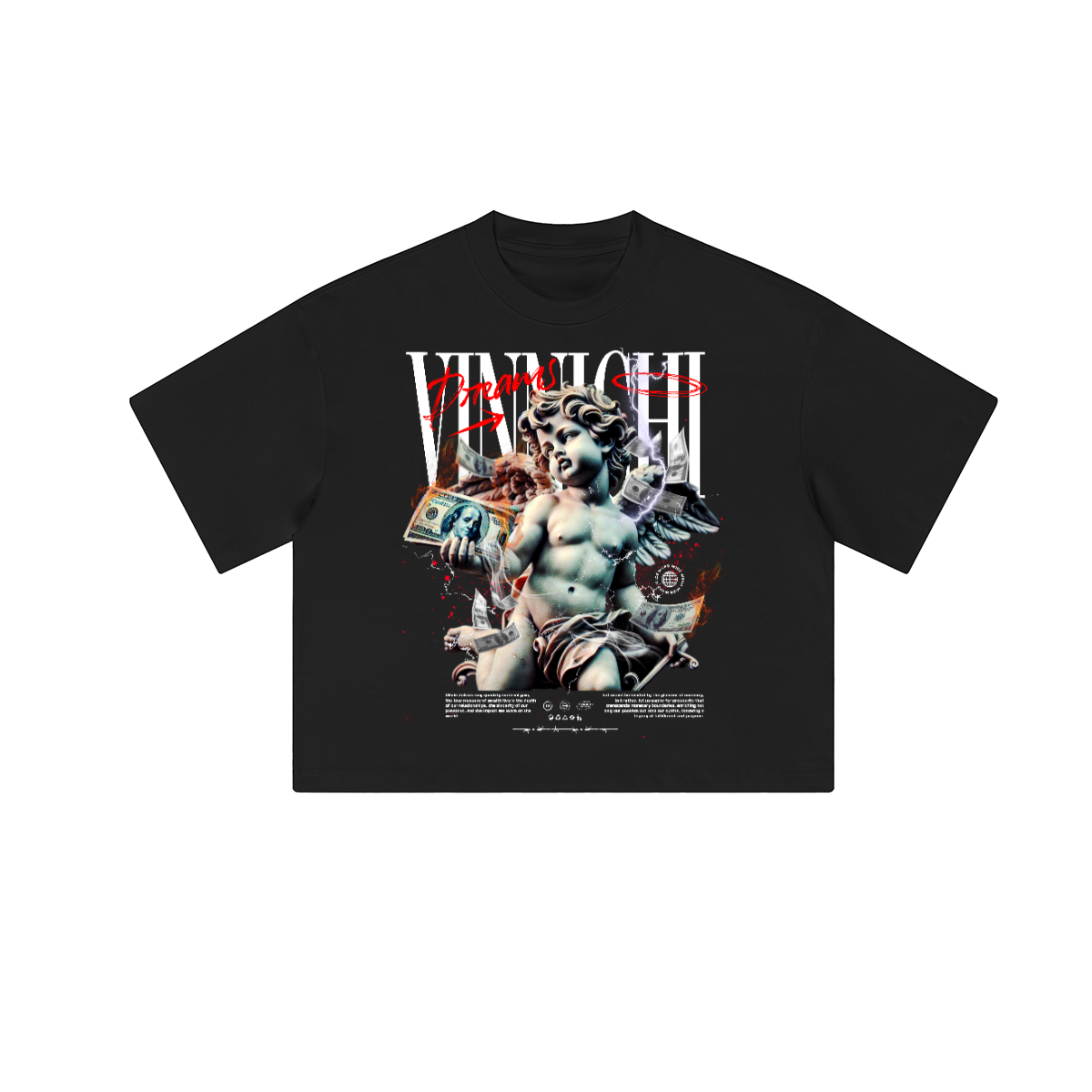 Vinnichi Unisex Heavyweight Cropped Loose T-Shirt (280GSM)