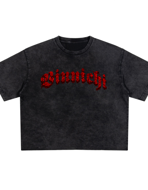 Load image into Gallery viewer, Vinnichi Unisex Heavyweight Cropped Snow-Washed T-Shirt (285GSM)
