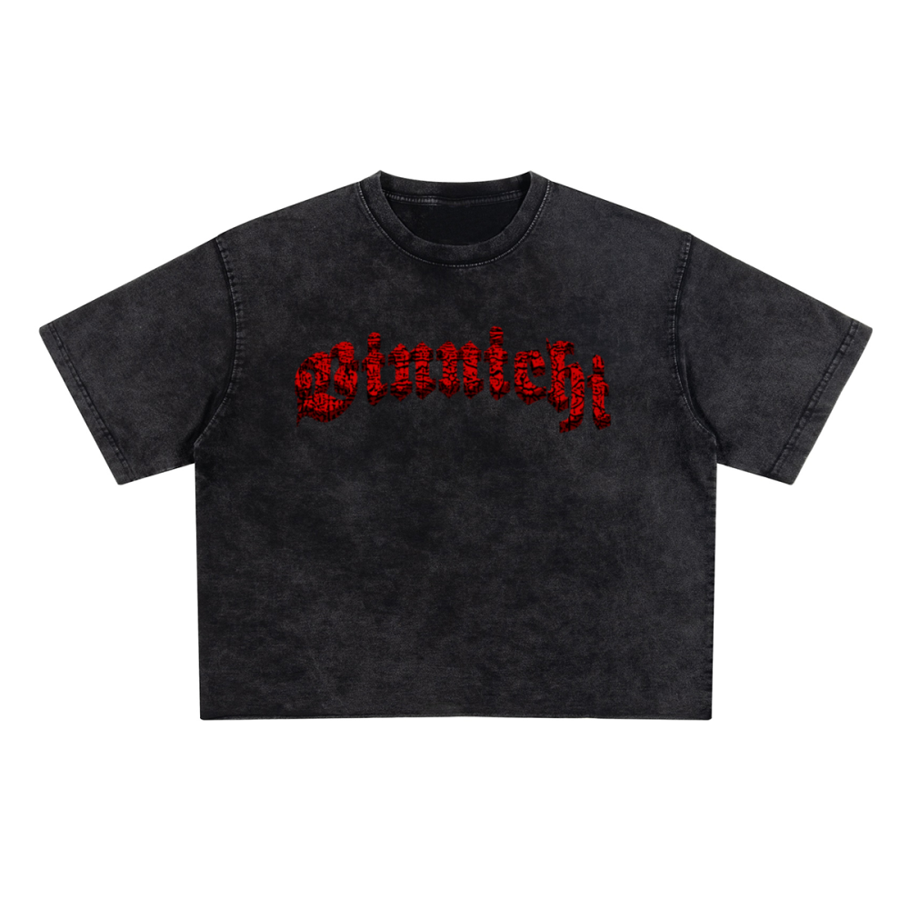 Vinnichi Unisex Heavyweight Cropped Snow-Washed T-Shirt (285GSM)