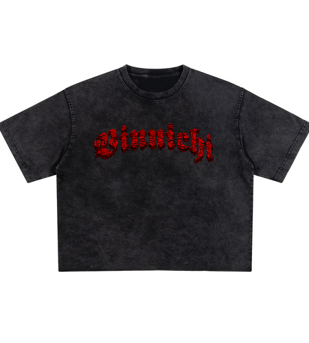 Vinnichi Unisex Heavyweight Cropped Snow-Washed T-Shirt (285GSM)