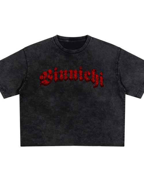 Load image into Gallery viewer, Vinnichi Unisex Heavyweight Cropped Snow-Washed T-Shirt (285GSM)
