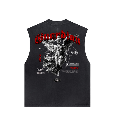 Vinnichi Heavyweight Washed Crew Neck Tank Top(250GSM)
