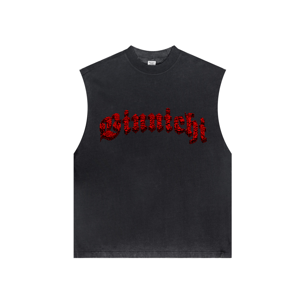 Vinnichi Heavyweight Washed Crew Neck Tank Top(250GSM)