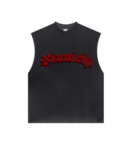 Vinnichi Heavyweight Washed Crew Neck Tank Top(250GSM)