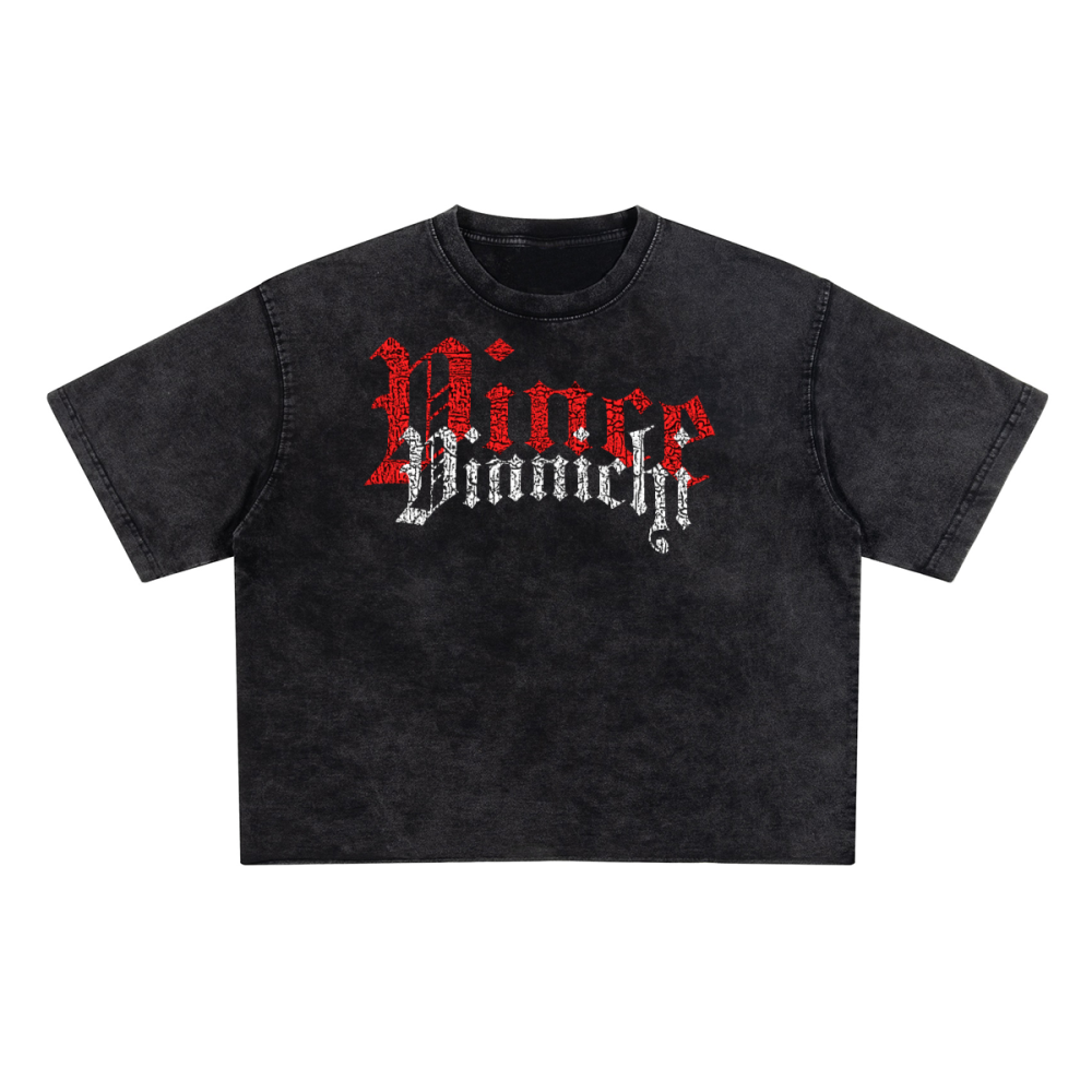 Vinnichi Unisex Heavyweight Cropped Snow-Washed T-Shirt (285GSM)