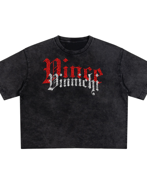 Load image into Gallery viewer, Vinnichi Unisex Heavyweight Cropped Snow-Washed T-Shirt (285GSM)
