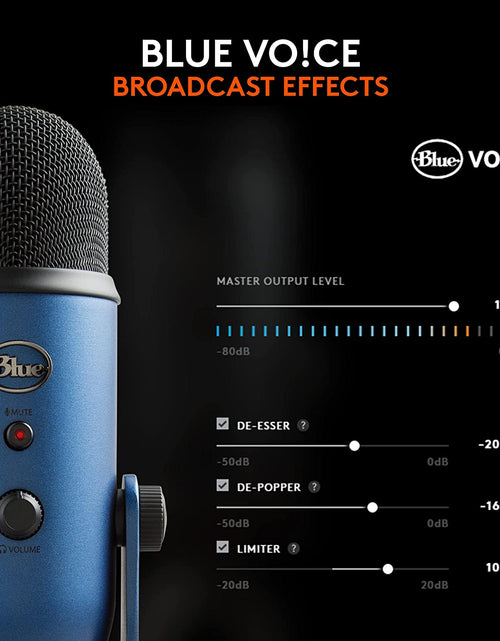 Load image into Gallery viewer, Yeti USB Mic for Recording and Streaming on PC and Mac,  VO!CE Effects, 4 Pickup Patterns, Headphone Output and Volume Control, Adjustable Stand, Plug and Play – Midnight

