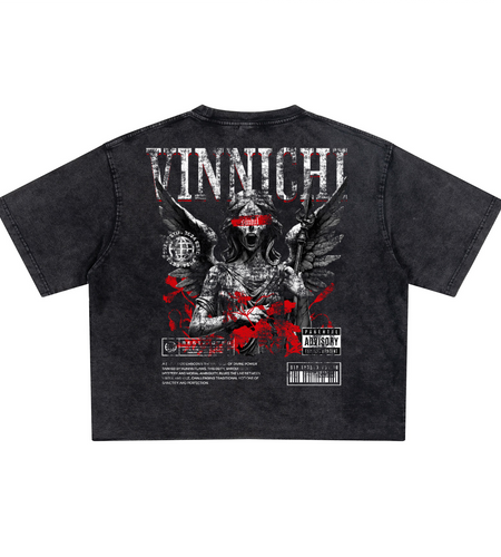 Unisex Heavyweight Cropped Snow-Washed T-Shirt (285GSM)