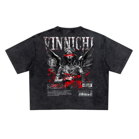 Unisex Heavyweight Cropped Snow-Washed T-Shirt (285GSM)