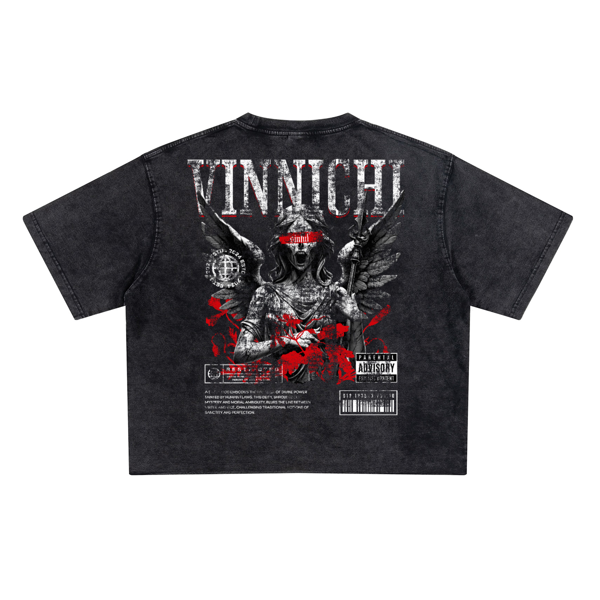 Unisex Heavyweight Cropped Snow-Washed T-Shirt (285GSM)