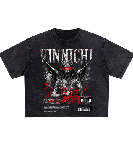 Unisex Heavyweight Cropped Snow-Washed T-Shirt (285GSM)