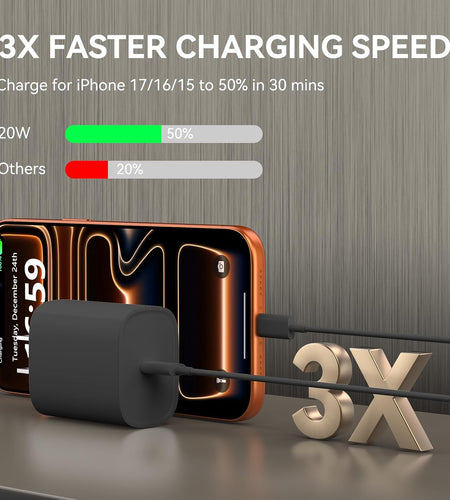Iphone 15 Charger Fast Charging, [Mfi Certified] 10 FT Long USB C to C Charging Cable Cord with 20W Iphone Fast Charger Block for Iphone 15/15 Pro/15 Pro Max/15 Plus,Ipad Pro 12.9/11 In,Ipad Air 5/4