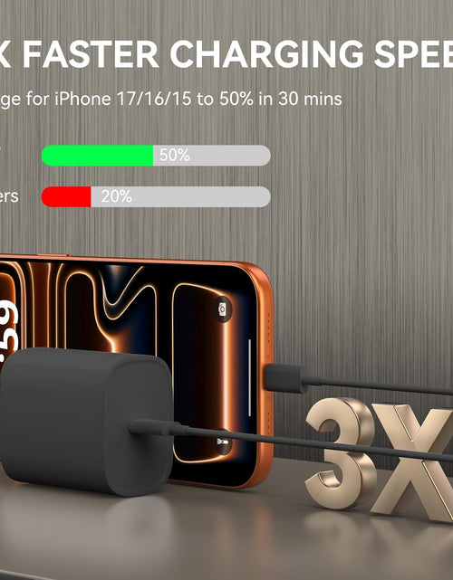 Load image into Gallery viewer, Iphone 15 Charger Fast Charging, [Mfi Certified] 10 FT Long USB C to C Charging Cable Cord with 20W Iphone Fast Charger Block for Iphone 15/15 Pro/15 Pro Max/15 Plus,Ipad Pro 12.9/11 In,Ipad Air 5/4
