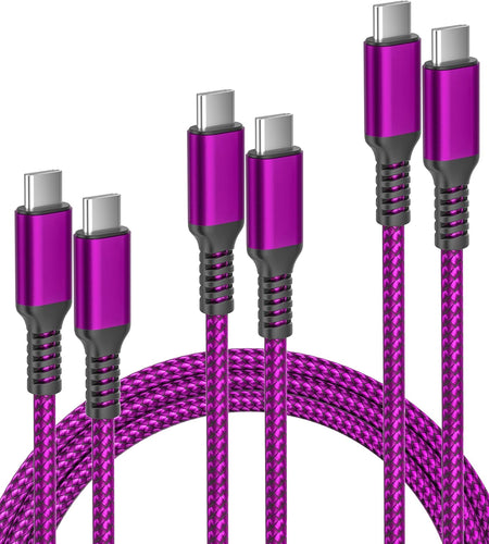 USB C to Type C 100W Cable 3Pack 3.3/6.6/10Ft,Power Delivery Fast Charging PD Charger Cord for Macbook Mac,Iphone 15,Ipad 10 10Th Pro Air 4 5 Mini 6 6Th Generation,Samsung Galaxy S22 S23 Ultra