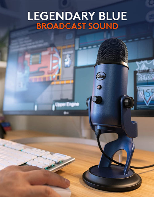 Load image into Gallery viewer, Yeti USB Mic for Recording and Streaming on PC and Mac,  VO!CE Effects, 4 Pickup Patterns, Headphone Output and Volume Control, Adjustable Stand, Plug and Play – Midnight
