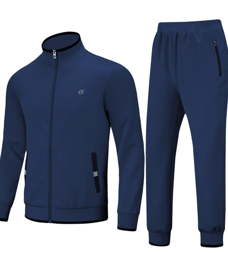 Men'S Tracksuits Sweatsuits for Men Set Track Suits 2 Piece Casual Athletic Jogging Warm up Full Zip Sweat Suits Black XL