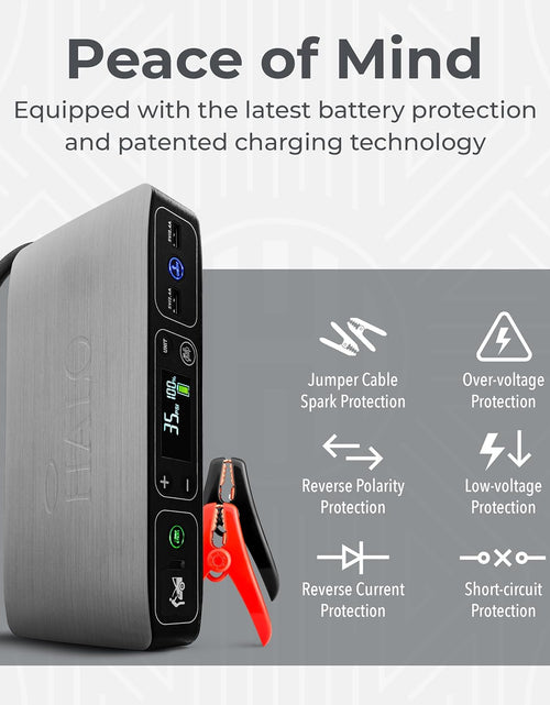 Load image into Gallery viewer, Bolt Air 58830 Portable Car Battery Jump Starter | 100 PSI Air Compressor, 58.8Wh USB Power Bank, Emergency Floodlight &amp; Charger, Jumps Cars Suvs &amp; Trucks, Inflates Tires, TSA Approved — Gray

