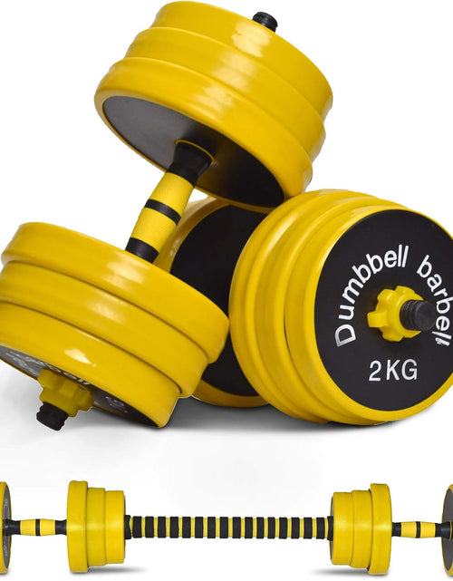 Load image into Gallery viewer, Dumbbell Set, Weights Adjustable Barbell Pair, Home Weights 2-In-1 Set, 22-33-44-55-66-88 Non-Slip, All-Purpose, Gym
