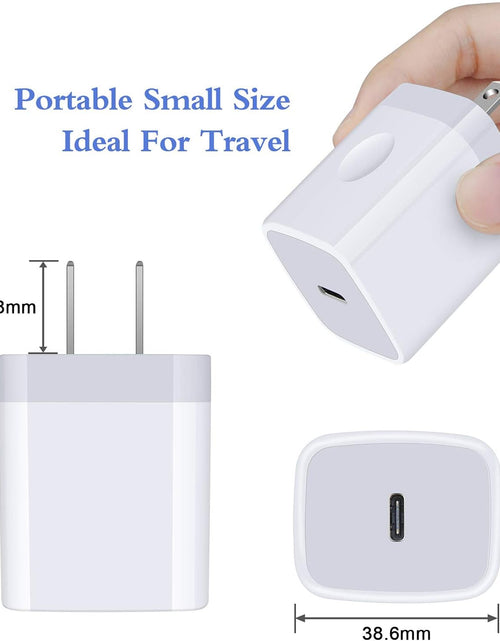 Load image into Gallery viewer, USB C Charger,  2Pack 20W PD 3.0 Wall Charger Power Delivery Type C Fast Charger Block for Iphone 15 14 SE 13 12 11 Pro Max XS XR X 8 Plus,Ipad Pro,Airpods Pro,Pixel 7 6 5,Galaxy S23 S22 A14 A54
