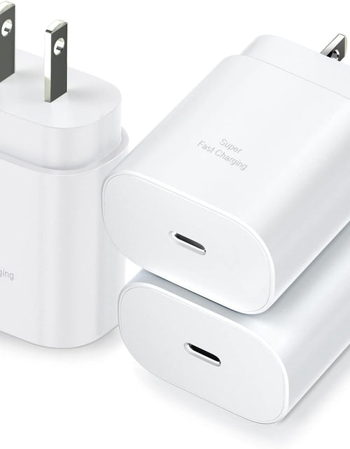 Load image into Gallery viewer, USB C Charger Block,  25W Super Fast Charger Type C Charging Block Compatible Iphone 15/14/13 Pro/12 Mini/11 Pro Max/Xs/Xr/Se/Ipad Pro, Samsung S23/S22 Ultra/S21 Plus/S20 FE-3 Pack White

