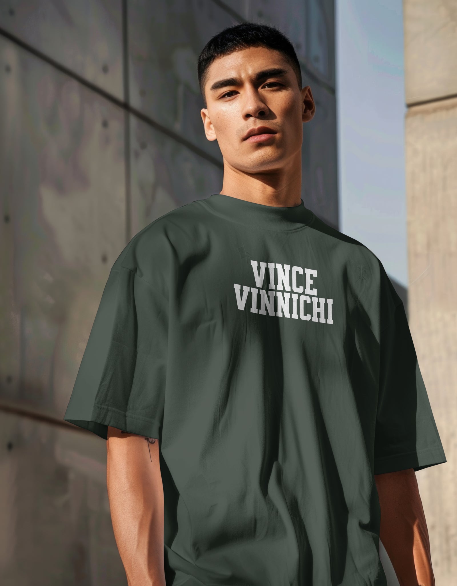 Vinnichi Brooklyn Varsity Unisex Oversize Loose T-Shirt (310GSM)
