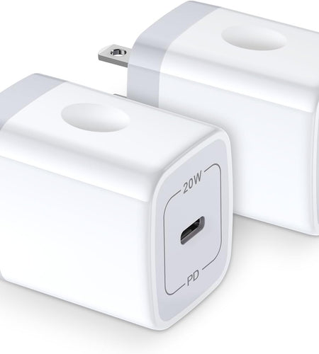 USB C Charger,  2Pack 20W PD 3.0 Wall Charger Power Delivery Type C Fast Charger Block for Iphone 15 14 SE 13 12 11 Pro Max XS XR X 8 Plus,Ipad Pro,Airpods Pro,Pixel 7 6 5,Galaxy S23 S22 A14 A54