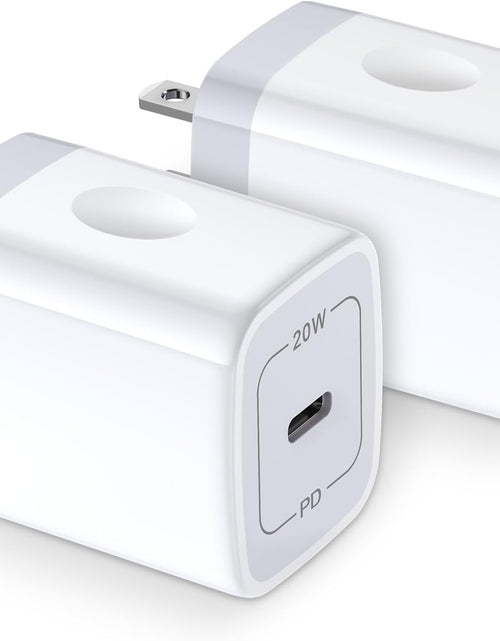 Load image into Gallery viewer, USB C Charger,  2Pack 20W PD 3.0 Wall Charger Power Delivery Type C Fast Charger Block for Iphone 15 14 SE 13 12 11 Pro Max XS XR X 8 Plus,Ipad Pro,Airpods Pro,Pixel 7 6 5,Galaxy S23 S22 A14 A54
