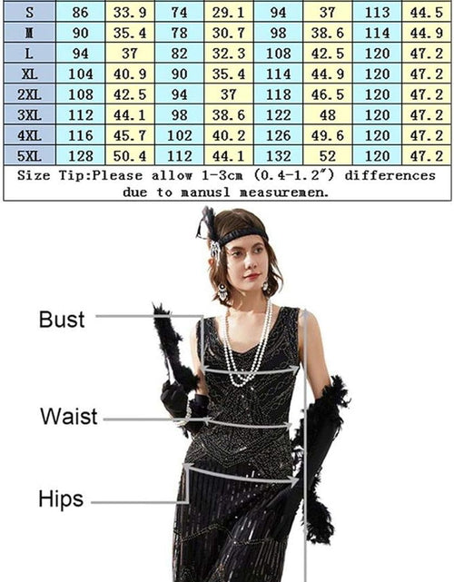 Load image into Gallery viewer, 20S Flapper Gatsby Sequin Beaded Evening Cocktail Dress with Accessories Set

