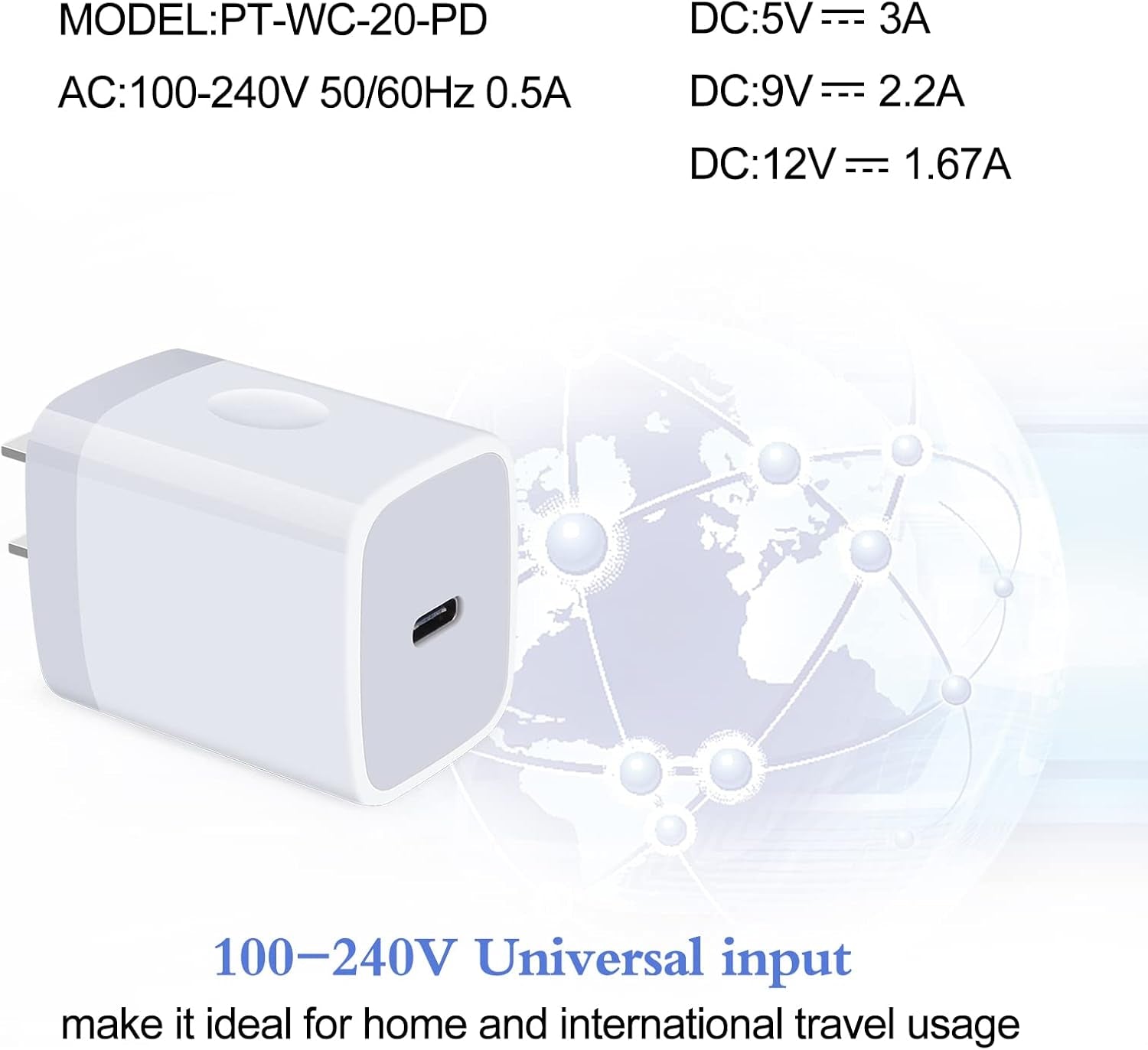 USB C Charger,  2Pack 20W PD 3.0 Wall Charger Power Delivery Type C Fast Charger Block for Iphone 15 14 SE 13 12 11 Pro Max XS XR X 8 Plus,Ipad Pro,Airpods Pro,Pixel 7 6 5,Galaxy S23 S22 A14 A54