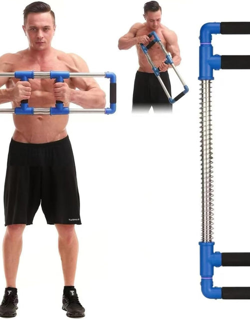 Load image into Gallery viewer, Push down Bar Machine - Chest Expander at Home Workout Equipment, Arm Exerciser Portable Spring Resistance Exercise Gym Kit for Home, Travel or Outdoors
