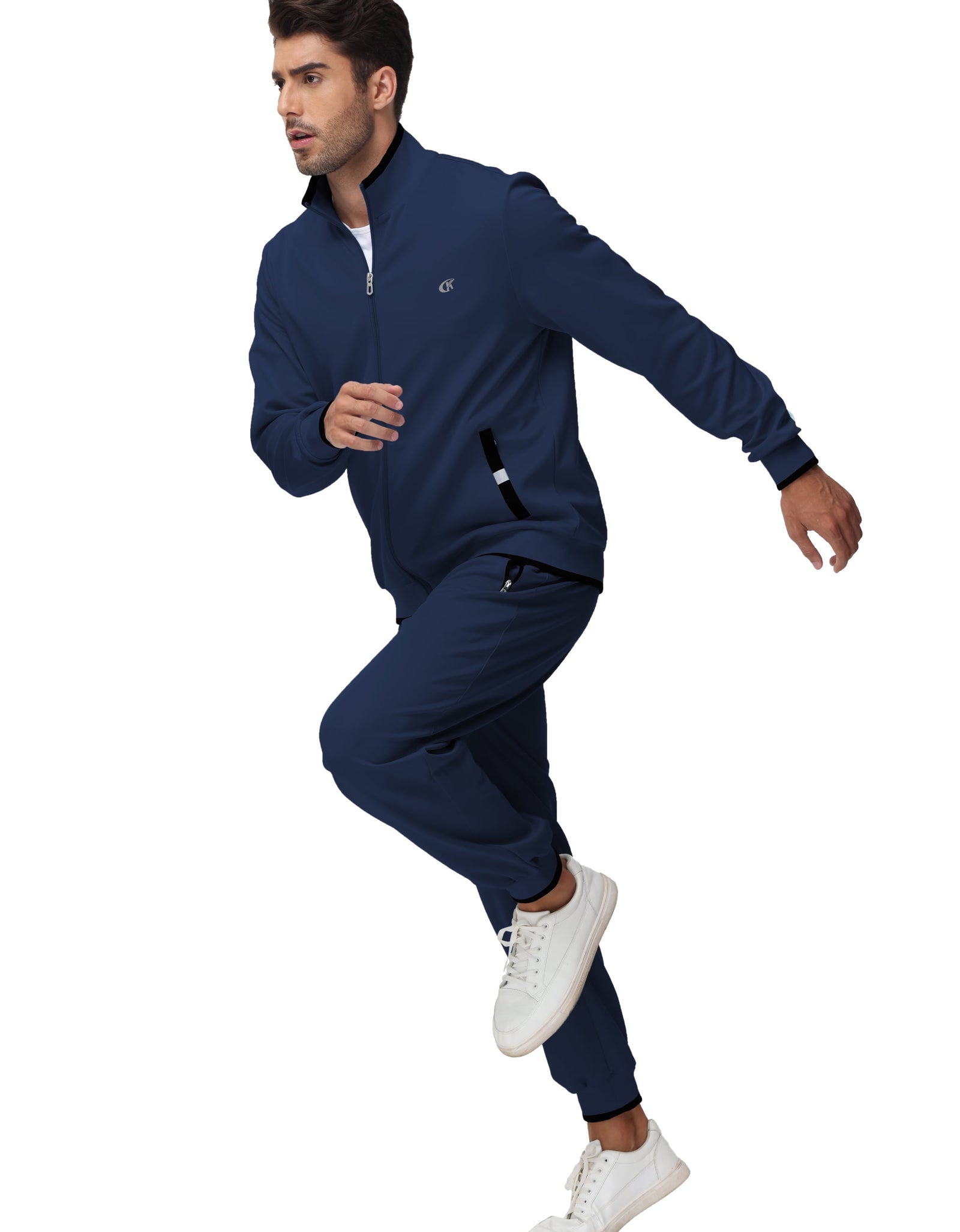 Men'S Tracksuits Sweatsuits for Men Set Track Suits 2 Piece Casual Athletic Jogging Warm up Full Zip Sweat Suits Black XL