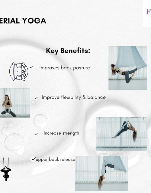 Load image into Gallery viewer, Aerial Yoga Hammock 5.5 Yards Premium Aerial Silk Fabric Yoga Swing for Antigravity Yoga Inversion Include Daisy Chain,Carabiner and Pose Guide
