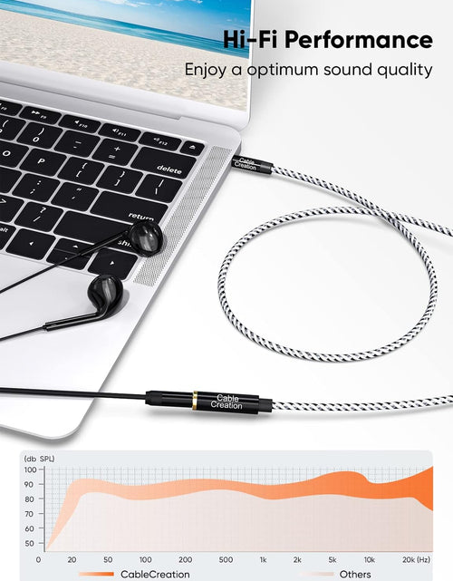 Load image into Gallery viewer, 3.5Mm Headphone Extension Cable,  3.5Mm Male to Female Stereo Audio Cable for Phones, Headphones, Speakers, Tablets, Pcs, MP3 Players and More, (10Ft/3M)

