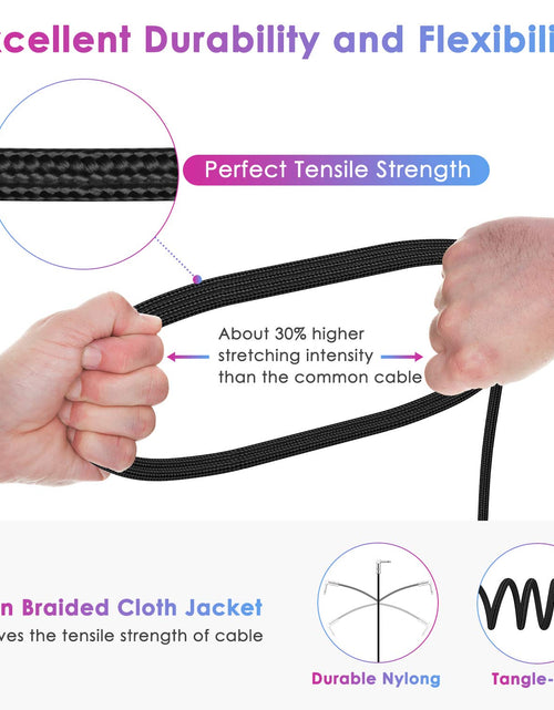 Load image into Gallery viewer, Guitar Cable 10FT Instrument Cable -  Guitar Cord Electric Guitar Cable Guitar AMP Cord for Bass Guitar Keyboard 1/4 Inch Cable Right Angle Black
